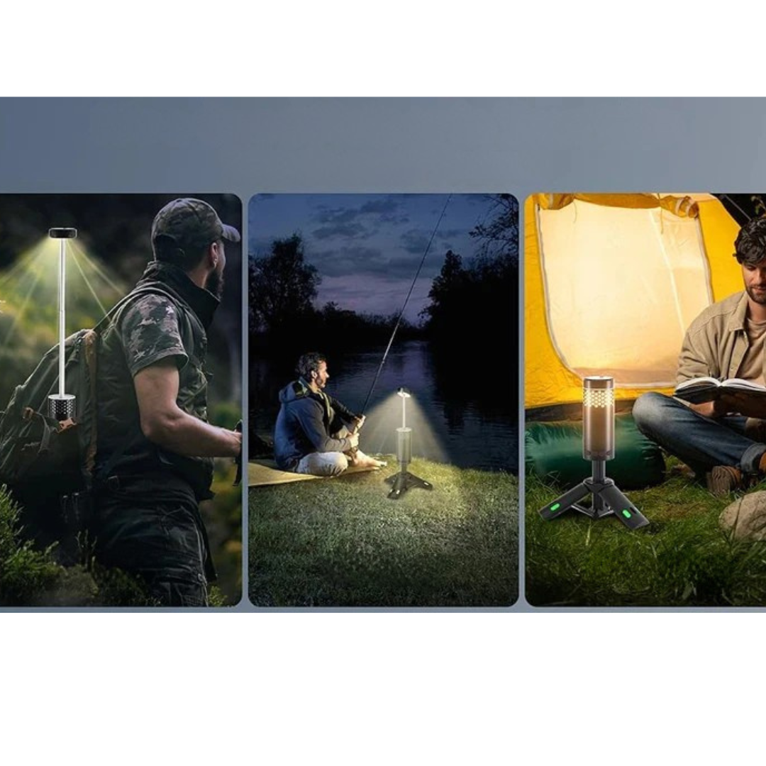 Rechargeable LED Camping Lantern with Tripod and Power Bank – 45 Hours Brightness, Weatherproof and Adjustable Light 3