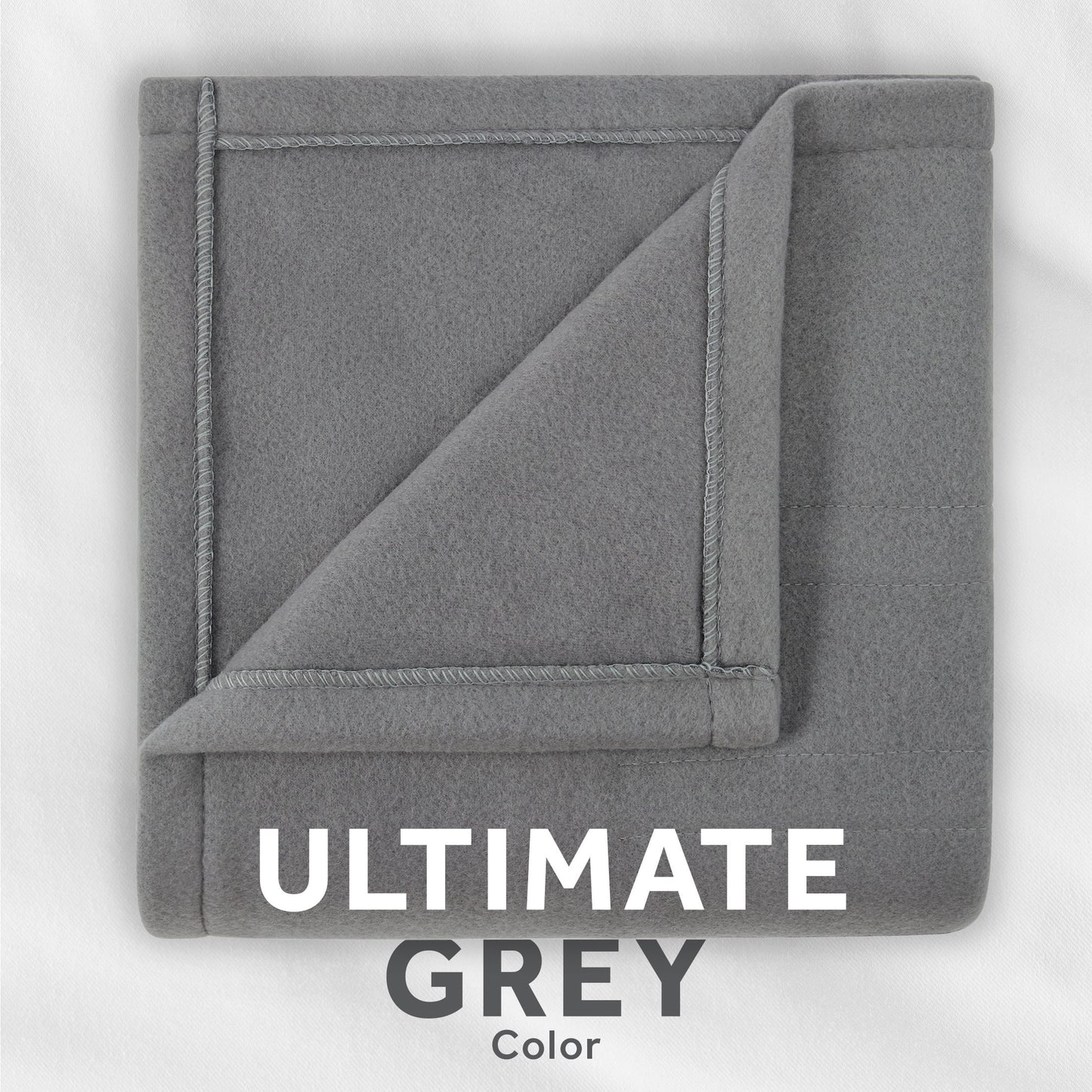 Electric Heated Blanket - Grey Fleece, 4 Heat Settings, 4-Hour Auto Shut-Off, 50” x 60”