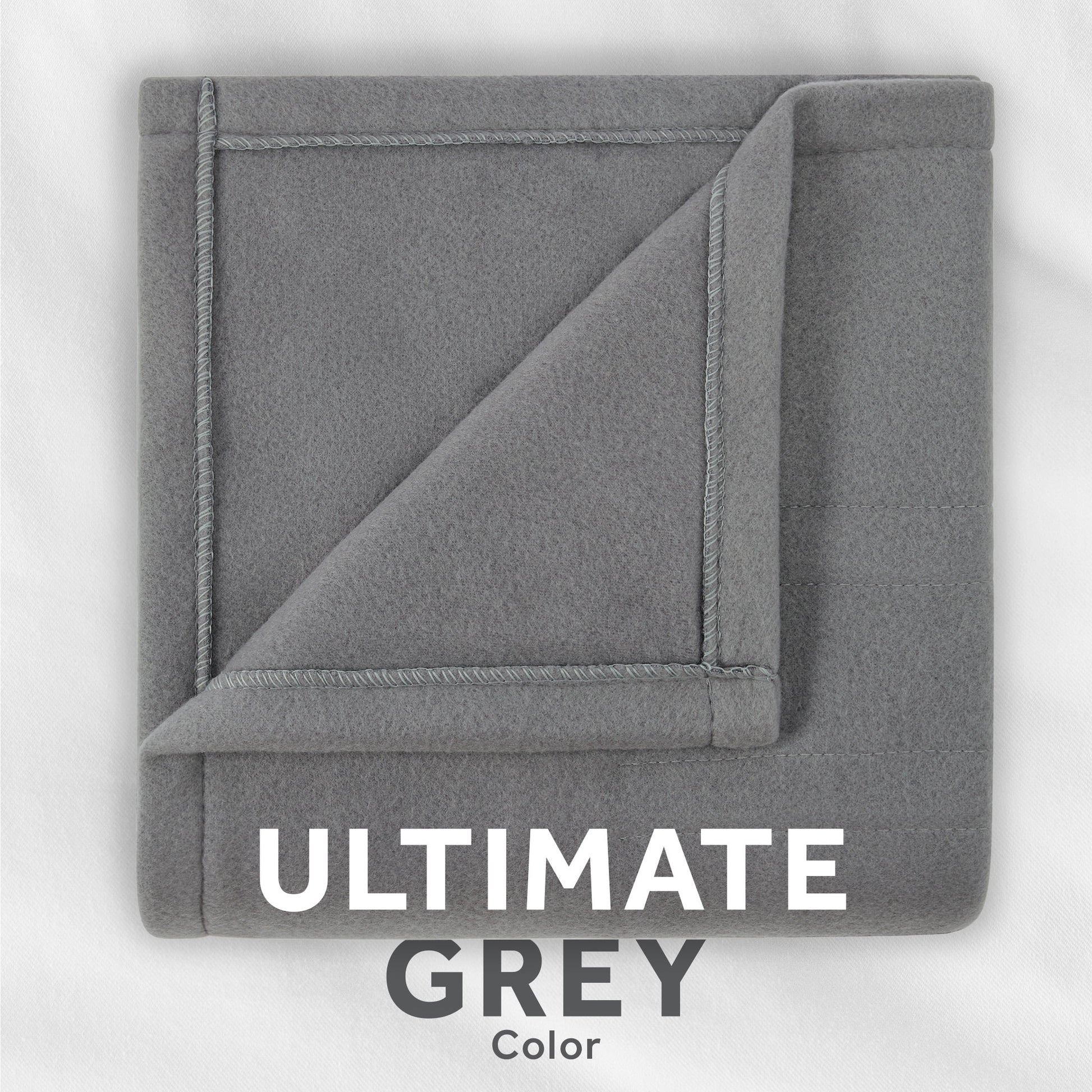 Electric Heated Blanket - Grey Fleece, 4 Heat Settings, 4-Hour Auto Shut-Off, 50” x 60”
