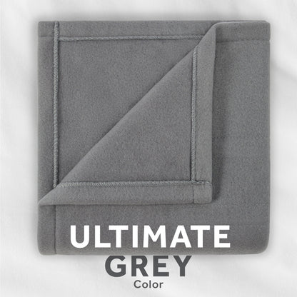 Electric Heated Blanket - Grey Fleece, 4 Heat Settings, 4-Hour Auto Shut-Off, 50” x 60”